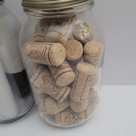 Three Jars of Corks and Cork Lids - Picture 8 of 8